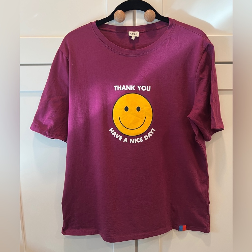 KULE THE MODERN TAKE OUT TEE, BURGUNDY, SIZE L.